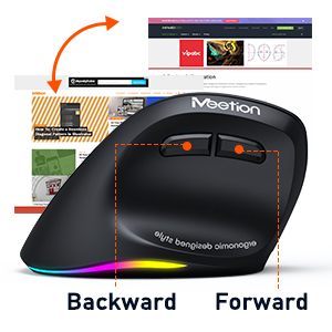 Left-Handed Ergonomic Wireless Mouse