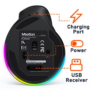 Left-Handed Ergonomic Wireless Mouse
