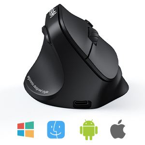 Left-Handed Ergonomic Wireless Mouse