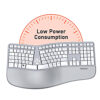 Wireless Ergonomic Gray Keyboard