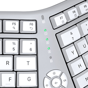 Wireless Ergonomic Gray Keyboard