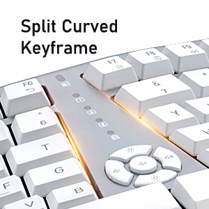 Wireless Ergonomic Gray Keyboard