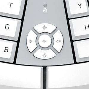 Wireless Ergonomic Gray Keyboard