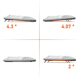 Wireless Ergonomic Gray Keyboard