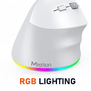 Right-Handed White Ergonomic Wireless Mouse