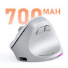 Right-Handed White Ergonomic Wireless Mouse