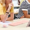 Pink Foldable Keyboard and Mouse