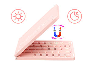 Pink Foldable Keyboard and Mouse