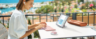 Pink Foldable Keyboard and Mouse