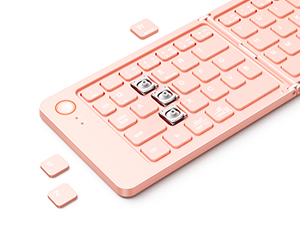 Pink Foldable Keyboard and Mouse