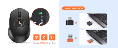 2.4Ghz&Bluetooth Dual Ergonomic