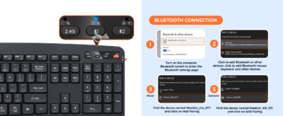 2.4Ghz&Bluetooth Dual Ergonomic