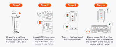 Wireless Ultra-thin Apple Keyboard and Mouse Combo