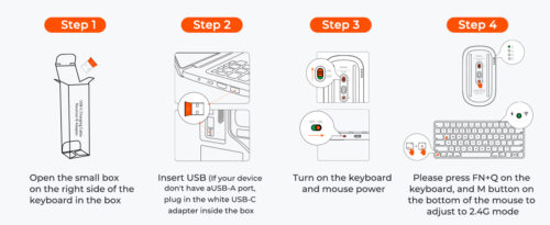 Wireless Ultra-thin Apple Keyboard and Mouse Combo