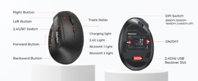 DUAL MODE ERGONOMIC WIRELESS MOUSE