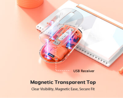 2.4g&Bluetooth Wireless Transparent Mouse