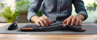 Wireless Dual-mode Ergonomic Keyboard and Mouse Set