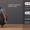 Wireless Dual-mode Ergonomic Keyboard and Mouse Combo