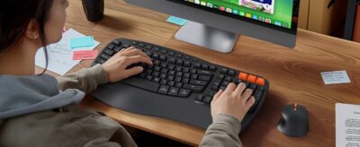 Wireless Dual-mode Ergonomic Keyboard and Mouse Combo