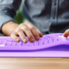 Purple Wireless Dual-mode Ergonomic Keyboard and Mouse Combo