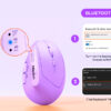 Purple Wireless Dual-mode Ergonomic Keyboard and Mouse Combo