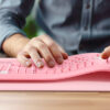 Pink Wireless Dual-mode Ergonomic Keyboard and Mouse Combo
