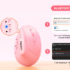Pink Wireless Dual-mode Ergonomic Keyboard and Mouse Combo