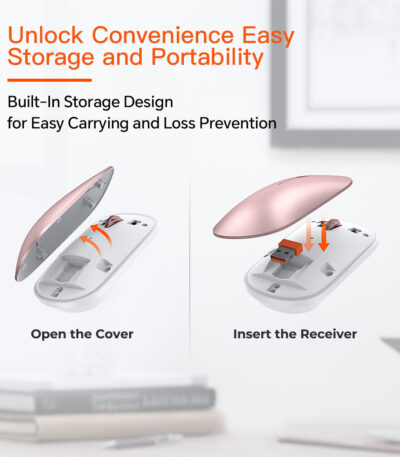Ultra-Thin Full-Size Rose Gold Wireless Office Combo