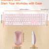 Ultra-Thin Full-Size Rose Gold Wireless Office Combo