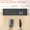 Ultra-Thin Full-Size Space Gray Wireless Office Combo