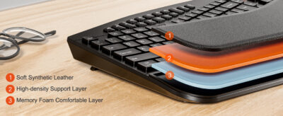 Wireless Dual-mode Ergonomic Keyboard & Mouse Combo