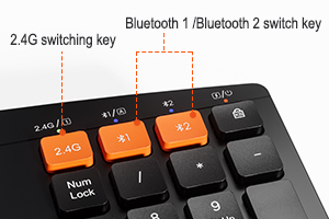 Wireless Dual-mode Ergonomic Keyboard & Mouse Combo