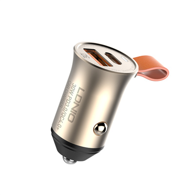 30W ULTRA Mini Zinc Alloy Shell Car Charger C509Q