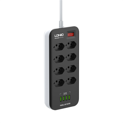 8 AC Outlets Brazilian Power Strip SBR8412