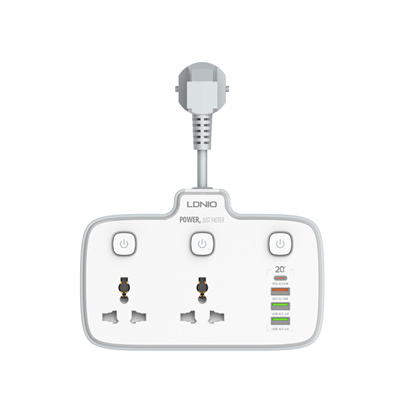 2 AC Outlets Portable Electrical Extension Socket SC2413