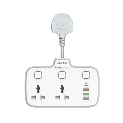 2 AC Outlets Portable Electrical Extension Socket SC2413