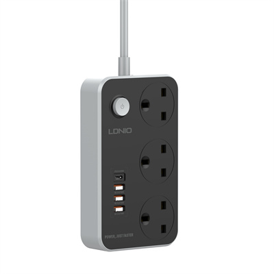 3 AC Outlets UK Power Strip SK3468