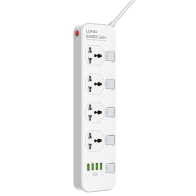 4 AC Outlets Universal Power Strip SC4408