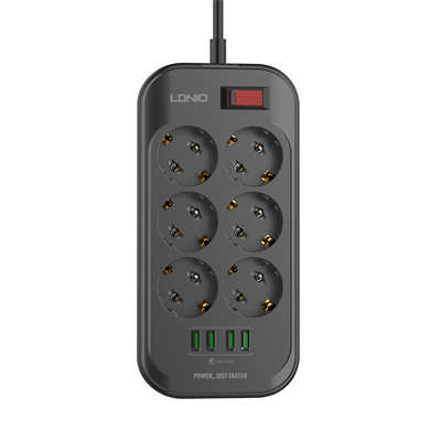 6 AC Outlets EU Power Strip SE6403