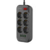 6 AC Outlets EU Power Strip SE6403
