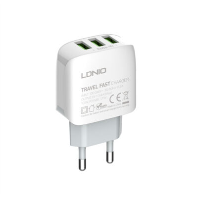17W 3USB AUTO-ID EU Wall Charger A3312