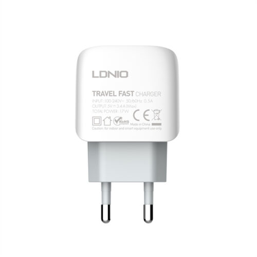 17W 3USB AUTO-ID EU Wall Charger A3312