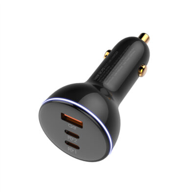 160W 3 USB Super Fast Car charger C102