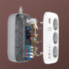 3 AC Outlets 4 USB Power Strip SE3436