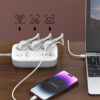 3 AC Outlets 4 USB Power Strip SE3436