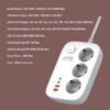 3 AC Outlets 4 USB Power Strip SE3436