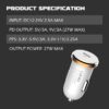 27W Mini Size USB-C Fast Car charger C22Q