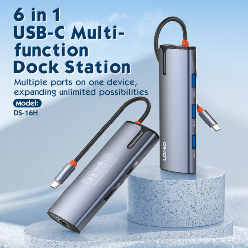 6 In 1 Usb C Dock Station DS-16H