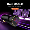 60W Dual PD Super Fast Car charger C104