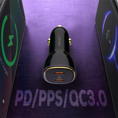60W Dual PD Super Fast Car charger C104
